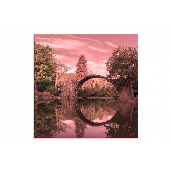 Obraz na plátně - Most v parku v Kromlau - čtverec